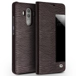 Etui Pokrowiec Window View QIALINO Mate 10 Pro brązowe