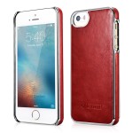Skórzane Etui ICARER Retro iPhone 5 5S SE czerwone