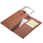 Etui QIALINO Portfel iPhone Samsung Huawei brązowy