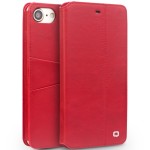 Skórzany Pokrowiec Etui QIALINO iPhone 8 4.7 czerwony