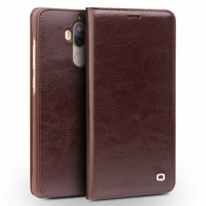 Skórzane Etui Pokrowiec QIALINO Huawei Mate 9 brązowe