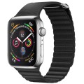 QIALINO Skórzany pasek loop do Apple Watch 42/44mm czarny