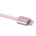 MOMAX Elite Lightning MFi kabel USB 8pin do iPhone iPad iPod - różowy
