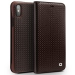 Etui Pokrowiec QIALINO  iPhone X brązowe