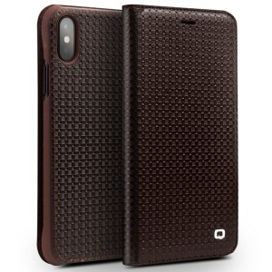 Etui Pokrowiec QIALINO  iPhone X brązowe