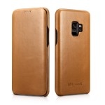iCARER Skórzany Pokrowiec Samsung Galaxy S9 khaki