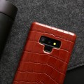 Eleganckie etui skóra krokodyla Samsung Galaxy Note 9 - kolor brązowy