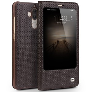 Skórzane Etui Pokrowiec QIALINO Huawei Mate 9 brązowe