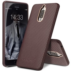 Plecki QIALINO skóra Mate 9 Pro / Porsche Design  brązowe