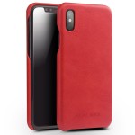 Skórzane Etui Plecki QIALINO iPhone X (TEN) czerwone