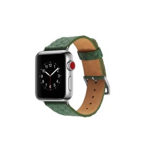 Skórzany Mocny Pasek do Apple Watch 38mm / 40mm zielony 