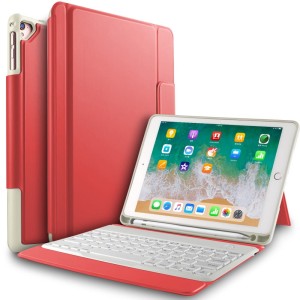 Etui Klawiatura Bezprzewodowa do iPad 9.7 2018/ 2018 czerwona