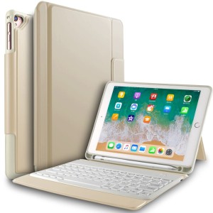 Etui Klawiatura Bezprzewodowa do iPad 9.7 2018/ 2018 złota