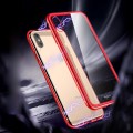 ROCK Magnetyczna Metalowa Ramka + Szkło Hartowane do iPhone XS Max czerwona