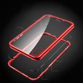 ROCK Magnetyczna Metalowa Ramka + Szkło Hartowane do iPhone XS Max czerwona