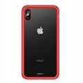 ROCK Magnetyczna Metalowa Ramka + Szkło Hartowane do iPhone XS Max czerwona