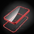 ROCK Magnetyczna Metalowa Ramka + Szkło Hartowane do iPhone XR czerwona