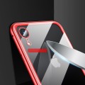 ROCK Magnetyczna Metalowa Ramka + Szkło Hartowane do iPhone XR czerwona