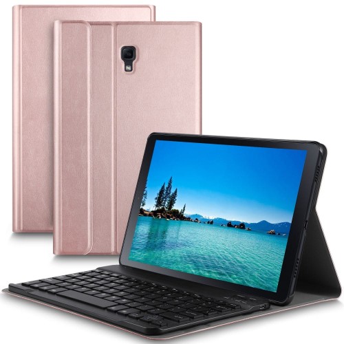 Etui Klawiatura Bluetooth Samsung Galaxy Tab A 10.5 T590 T595 złoty róż