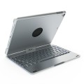 Obrotowa Podświetlana Klawiatura do iPad 9.7 2017/ iPad 9.7 2018 srebrna