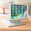 Obrotowa Podświetlana Klawiatura do iPad 9.7 2017/ iPad 9.7 2018 srebrna