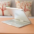 Obrotowa Podświetlana Klawiatura do iPad 9.7 2017/ iPad 9.7 2018 srebrna