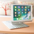 Obrotowa Podświetlana Klawiatura do iPad 9.7 2017/ iPad 9.7 2018 srebrna
