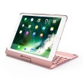Obrotowa Podświetlana Klawiatura do iPad 9.7 2017/ iPad 9.7 2018 złoty róż