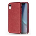 QIALINO Skórzane Etui Plecki iPhone XR 6.1 czerwone