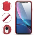 QIALINO Skórzane Etui Plecki iPhone XR 6.1 czerwone