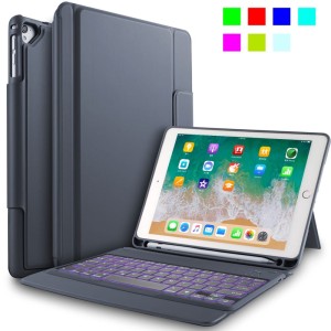 Podświetlana Klawiatura Bezprzewodowa do iPad 9.7 2018 szara