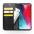 QIALINO Skórzane Etui Pokrowiec iPhone XS Max czarny