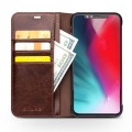 QIALINO Skórzane Etui Pokrowiec iPhone XS Max brązowy