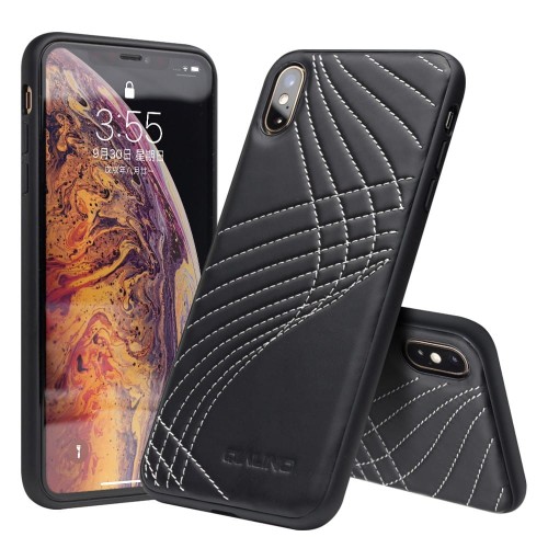 QIALINO Skórzane Etui Obudowa do iPhone XS Max