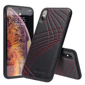 QIALINO Skórzane Etui Obudowa do iPhone XS Max 