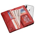 Etui Skórzany Portfel QIALINO do iPhone Samsung Huawei czerwony