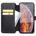 QIALINO Matowy Skórzany Pokrowiec iPhone XS Max czarny