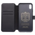 QIALINO Matowy Skórzany Pokrowiec iPhone XS Max czarny