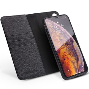 QIALINO Magnetyczny Skórzany Pokrowiec 2w1 iPhone XS Max 