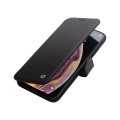 QIALINO Skórzany Pokrowiec do iPhone XS / iPhone X czarny