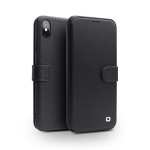 QIALINO Skórzany Pokrowiec do  iPhone XS / iPhone X czarny