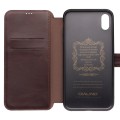 QIALINO Skórzany Pokrowiec do iPhone XS / iPhone X brązowy