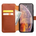 QIALINO Skórzany Pokrowiec do iPhone XS / iPhone X brązowy jasny