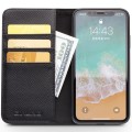 Skórzany Pokrowiec Portfel QIALINO do iPhone X/XS czarny