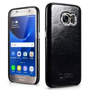 Skórzane Etui ICARER do Samsung Galaxy S7 G930  czarne