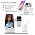 Aluminiowy Stojak Ładowarka Stand do Apple Watch iPhone Airpods srebrny