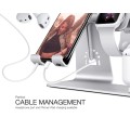 Aluminiowy Stojak Ładowarka Stand do Apple Watch iPhone AirPods srebrny