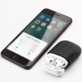 QIALINO Skórzane Etui Pokrowiec do AirPods czarne