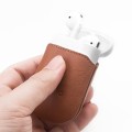QIALINO Skórzane Etui Pokrowiec do AirPods brązowe
