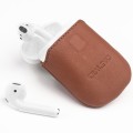 QIALINO Skórzane Etui Pokrowiec do AirPods brązowe